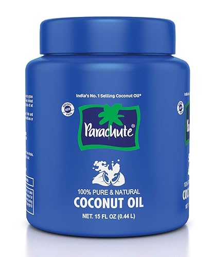 Parachute Coconut Oil - 100% Pure, Unrefined, No Chemicals, 15 Fl Oz Jar - Fresh Aroma