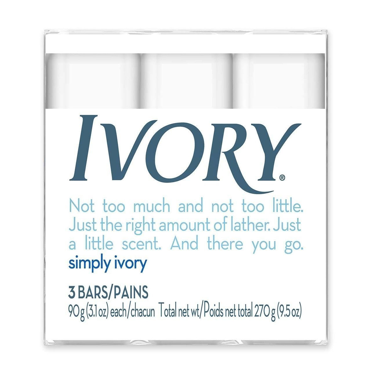 IVORY SOAP PERSONAL BAR 3 x 3.1 Ounce Bars (Value Pack of 4)