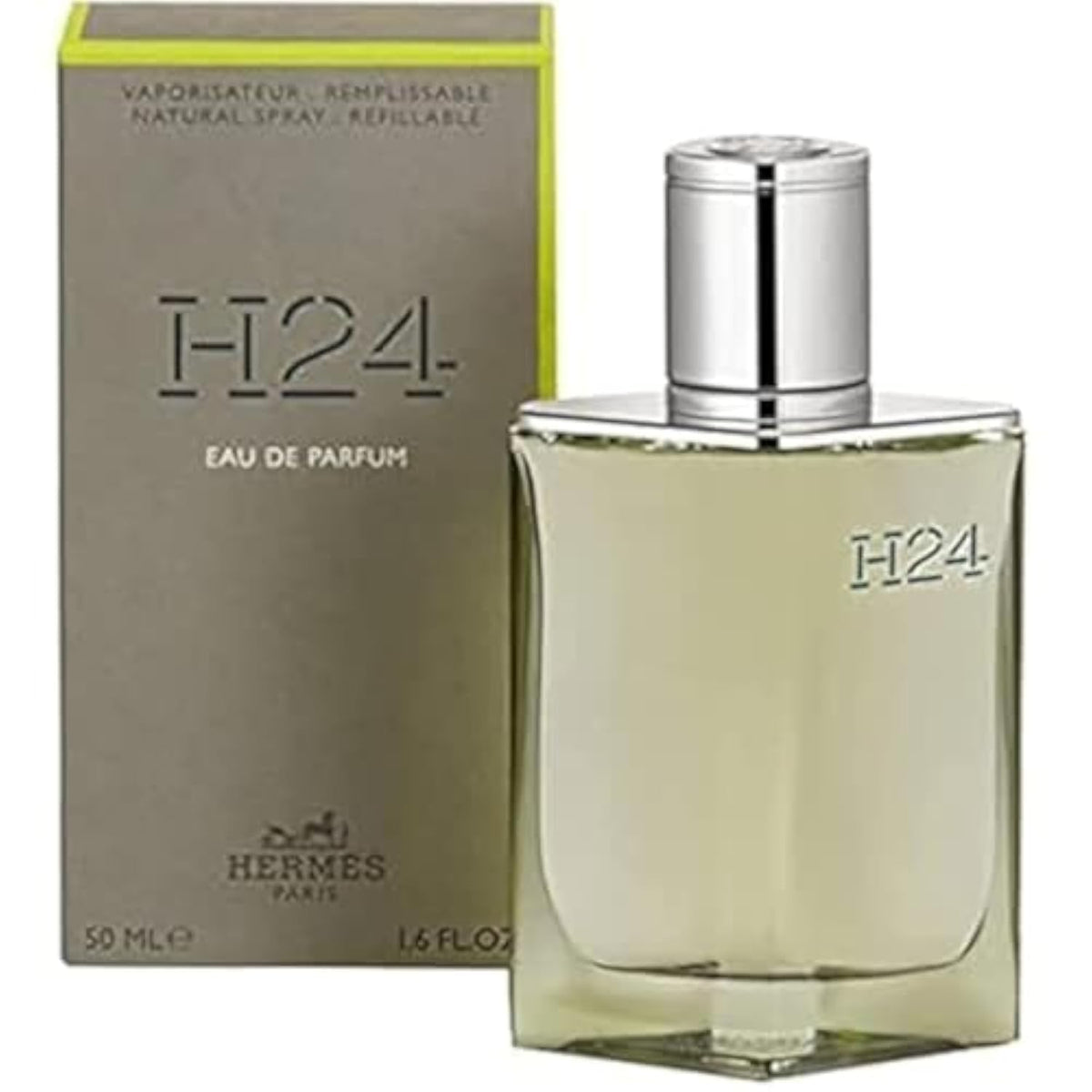 Hermes H24 Eau De Parfum Refillable Spray for Men, 1.7 Ounce - Luxurious Fragrance for Everyday Wear