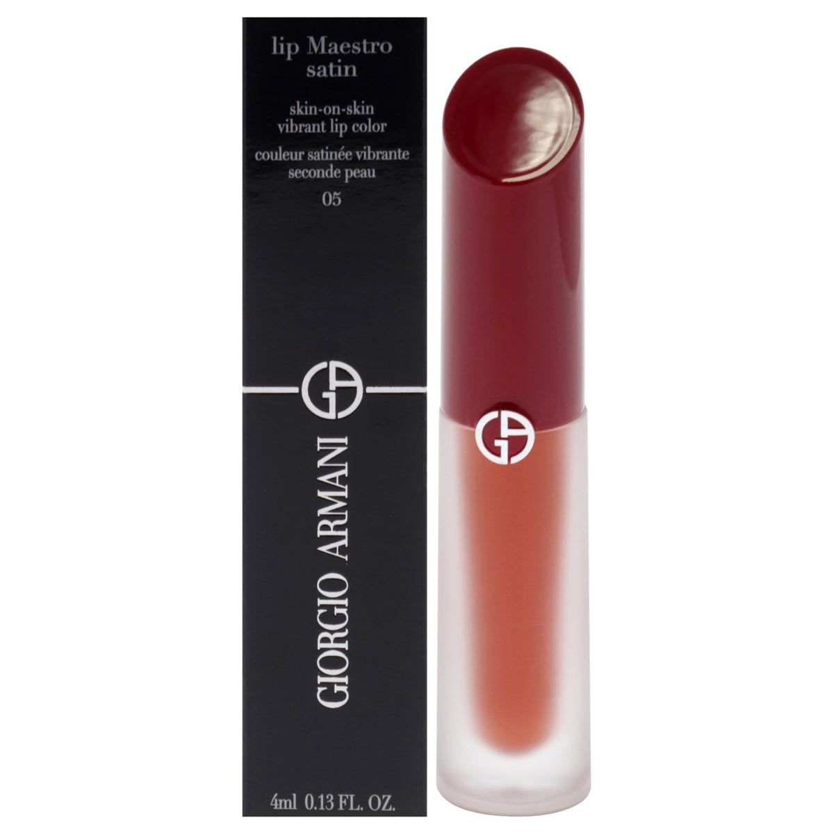 Giorgio Armani Lip Maestro Lipstick - Satin Cranberry, Long-Lasting 0.13 Oz For Women