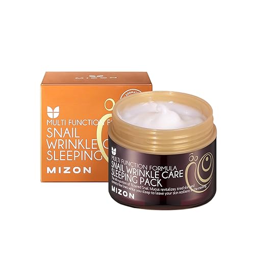 Mizon Snail Wrinkle Care Sleeping Pack - Nourishing Adenosine & Shea Butter Mask, 2.7 Fl Oz