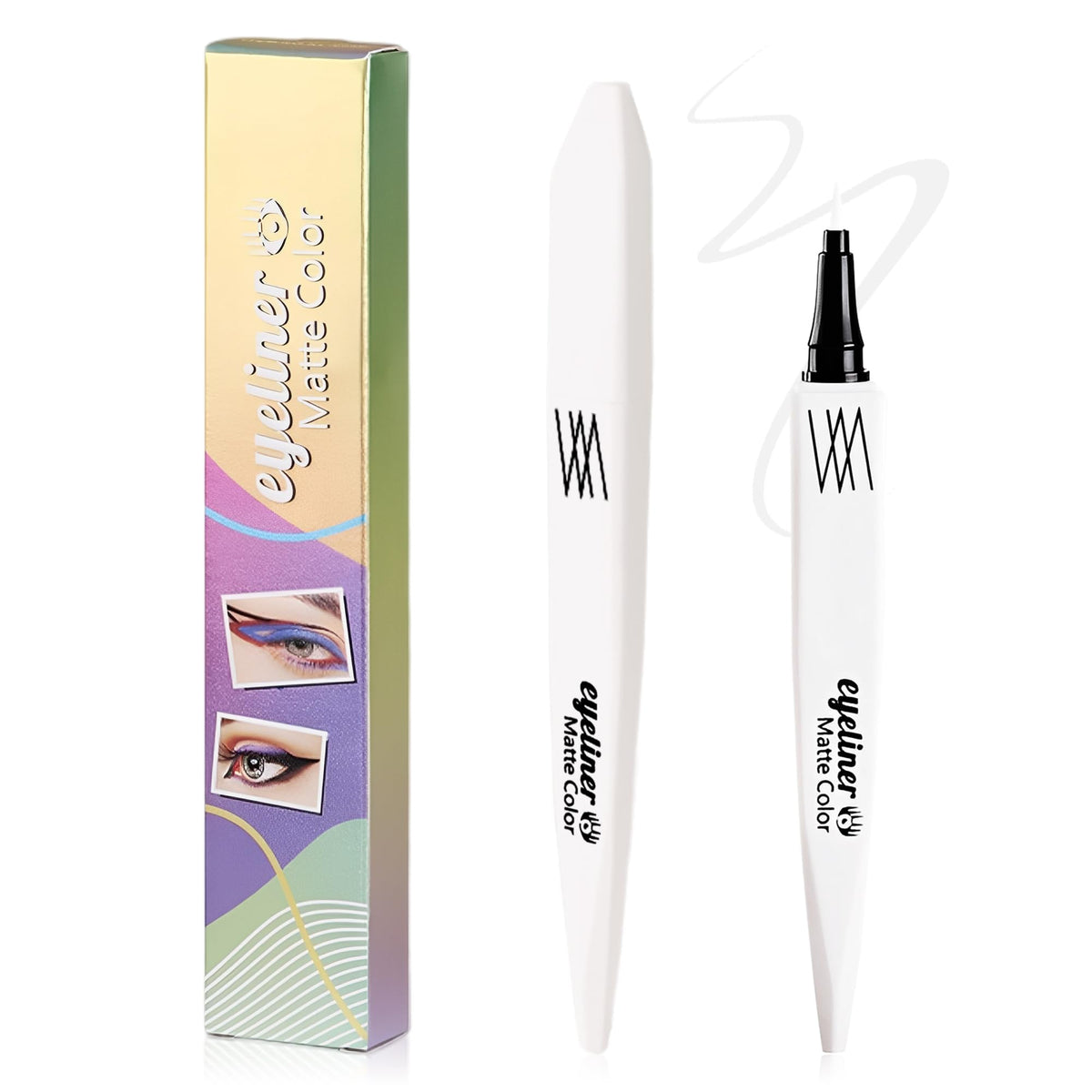 Lestpola White Liquid Eyeliner Pen - Waterproof, Smudgeproof, Long-Lasting, High-Pigmented 1