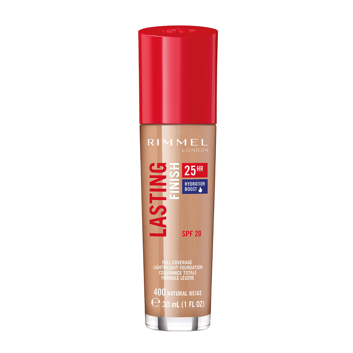 Rimmel London Lasting Finish 25Hr Foundation - Natural Beige, Full Coverage, Waterproof, 2 Pack