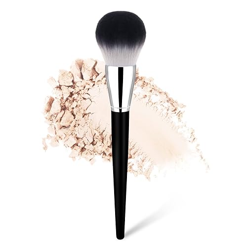 Banidy Large Makeup Foundation Brush - Black Powder Brush for Flawless Blending & Full Coverage