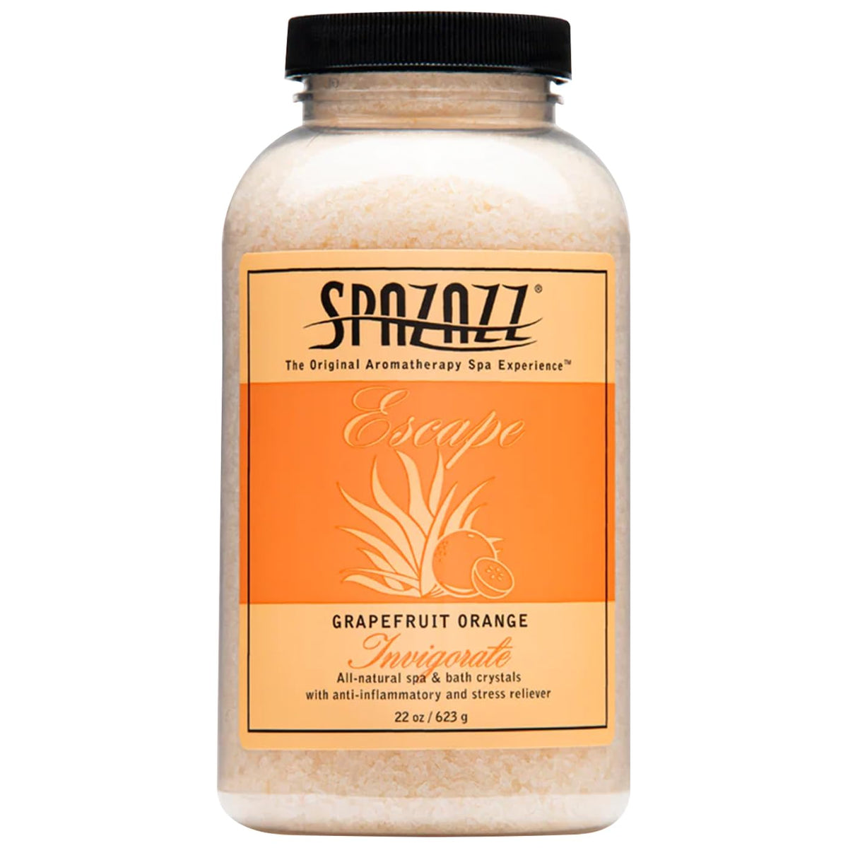 Spazazz Spa And Bath Crystals, Grapefruit Orange, 22 Ounce - Aromatherapy Relaxation