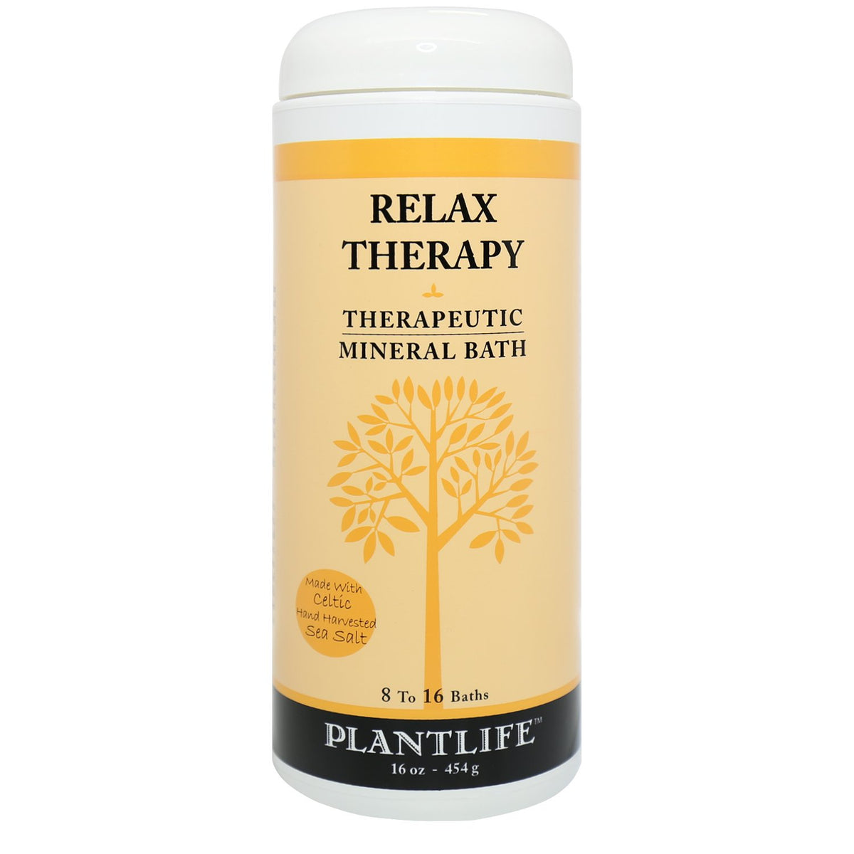 Plantlife Relax Therapy Bath Salts, 16 Oz - Natural Aromatherapy For Balance & Calm