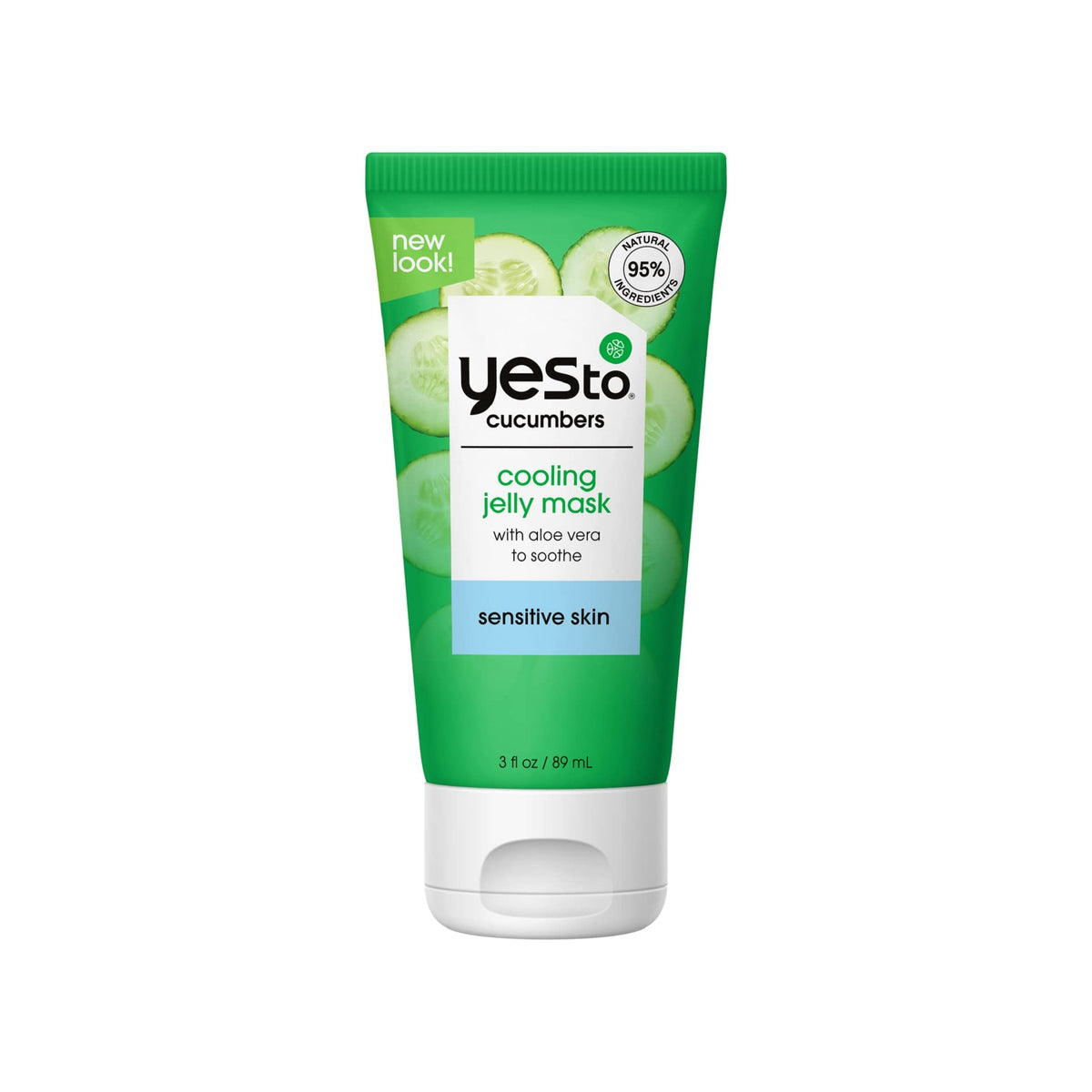 Yes To Cucumber Cooling Jelly Mask, Hydrating Bouncy Lightweight Gel Mask That Leaves Skin Feeling Cool, Soothed & Refreshed, Wi