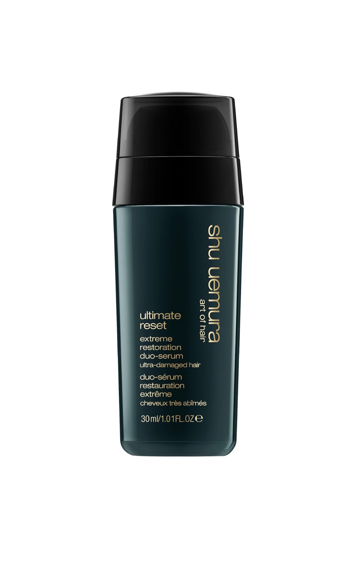 Shu Uemura Ultimate Reset Duo Serum For Damaged Hair - Strengthens, Reduces Frizz, 1.01 Fl Oz