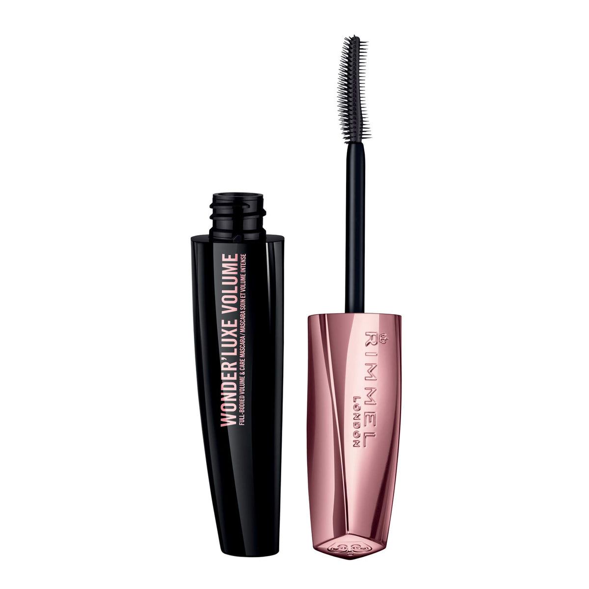 Rimmel London Wonder'Luxe Volume Mascara - Long-Wearing, Smudge-Proof, 001 Black, 0.08Oz