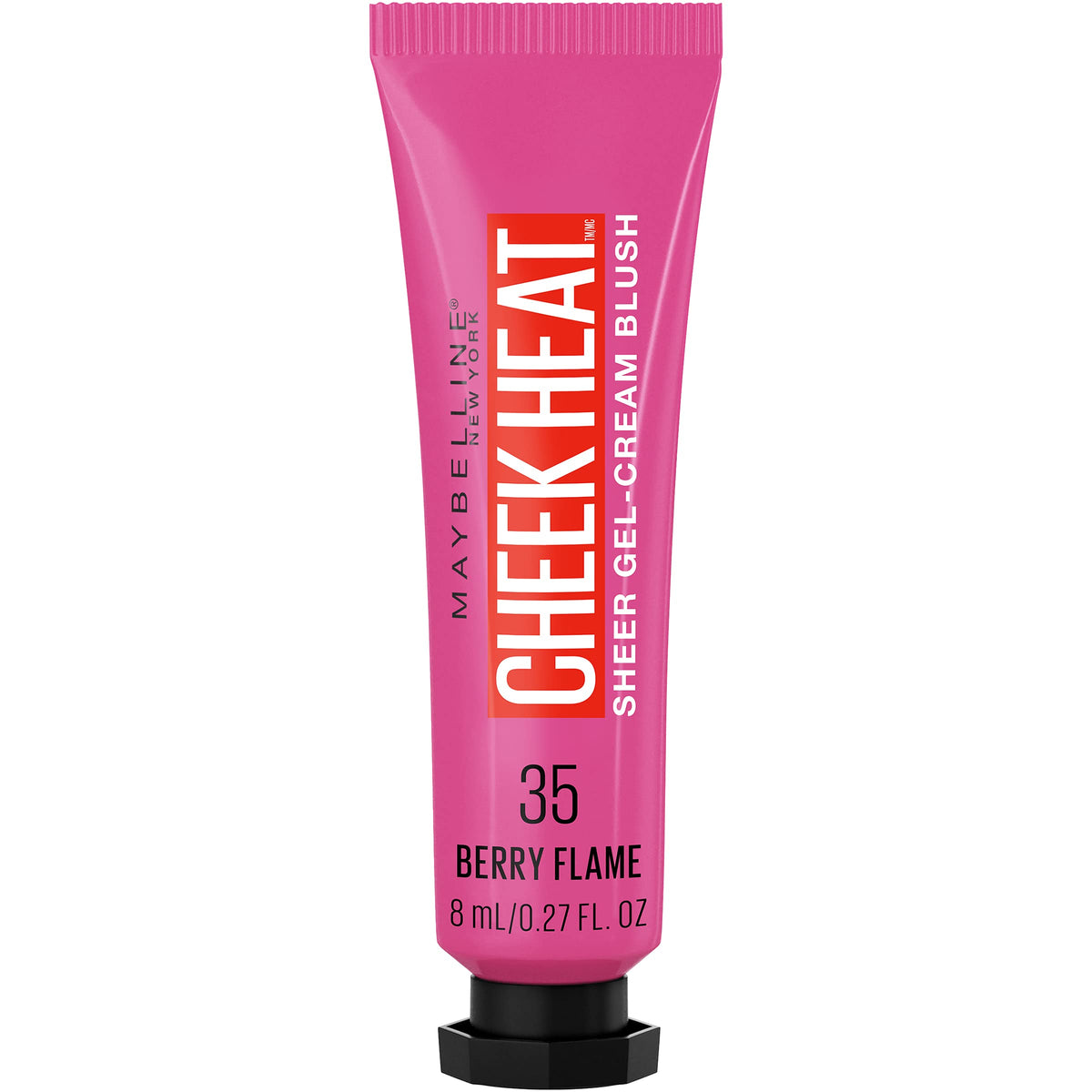 Maybelline Cheek Heat Gel-Cream Blush, 35 Berry Flame, Lightweight & Oil-Free, 0.27 Fl Oz