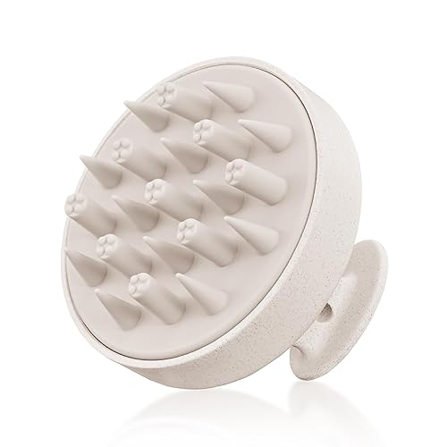 HEETA Hair Scalp Massager - Exfoliating Shampoo Brush with Soft Silicone Bristles for Growth & Dandruff