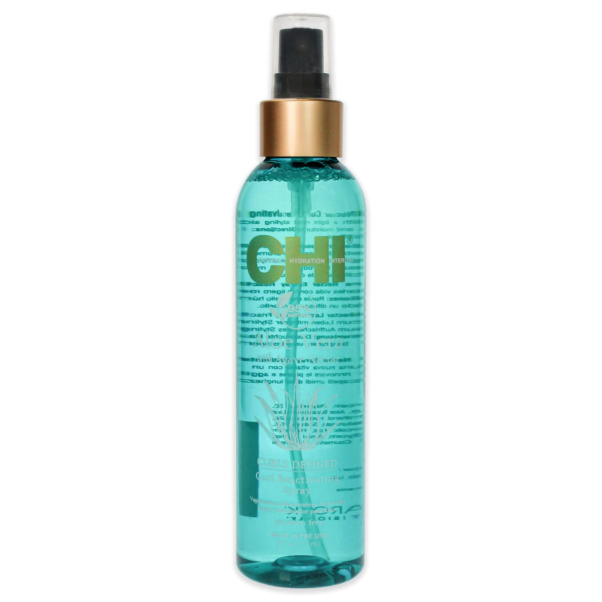 CHI Aloe Vera Curl Reactivating Spray  95 Natural  Sulfate  Paraben and Gluten Free  6 Fl Oz