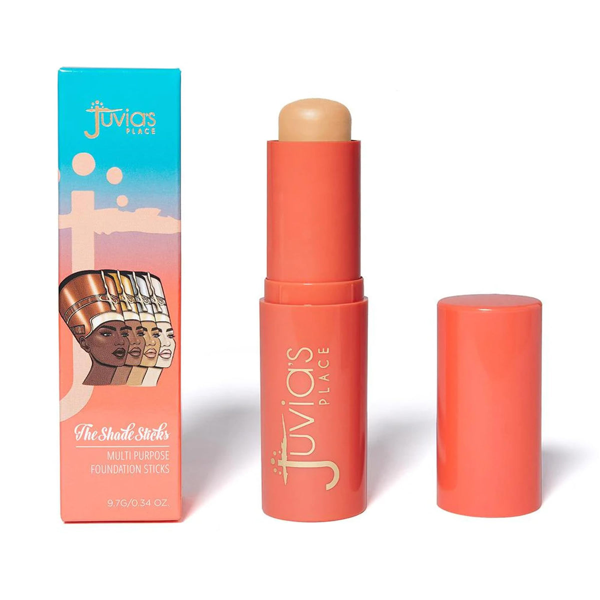 Juvia'S Place Shade Stick Foundation & Concealer, Barcelona, Light Neutral, 0.34 Oz