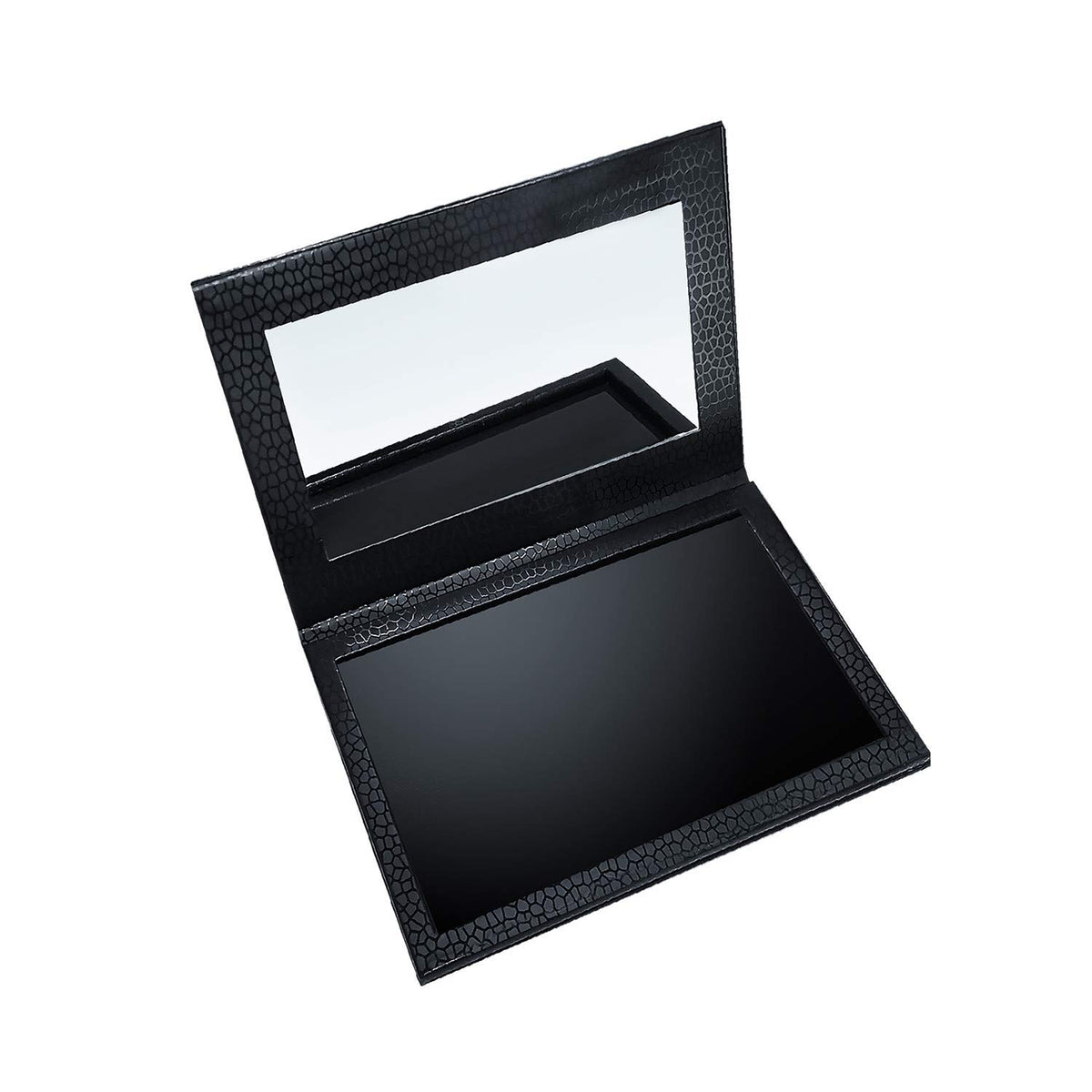 Allwon Magnetic Empty Makeup Palette With Mirror For Eyeshadow, Lipstick, Blush - Black