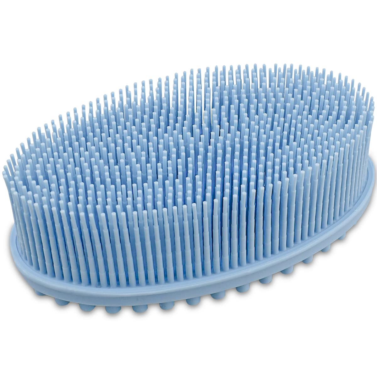 Ttsam Exfoliating Silicone Body Scrubber - Blue Bath Brush For Gentle Skin Massage & Hygiene