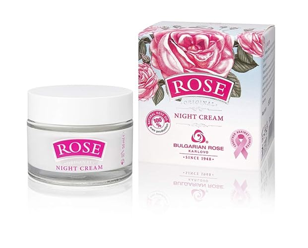 Rose Bulgarian Night Face Cream Oil - Moisturizing, Hydrating, Rejuvenating, 1.69 Fl Oz