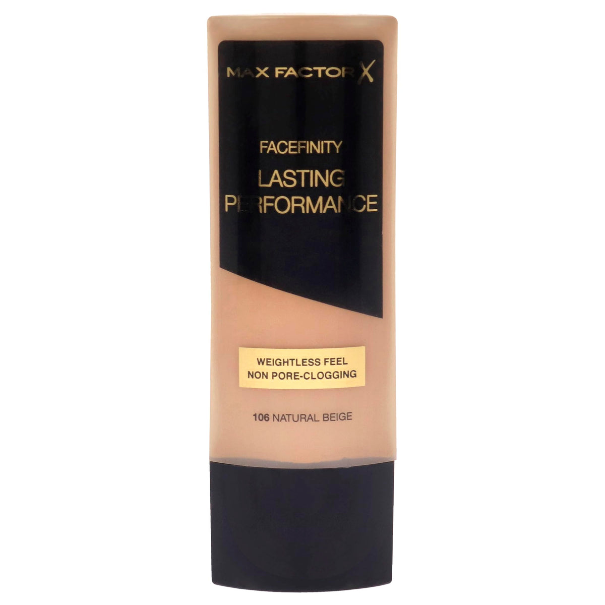 Max Factor Lasting Performance Foundation, 106 Natural Beige, 1.2 Fl Oz, Touch Proof