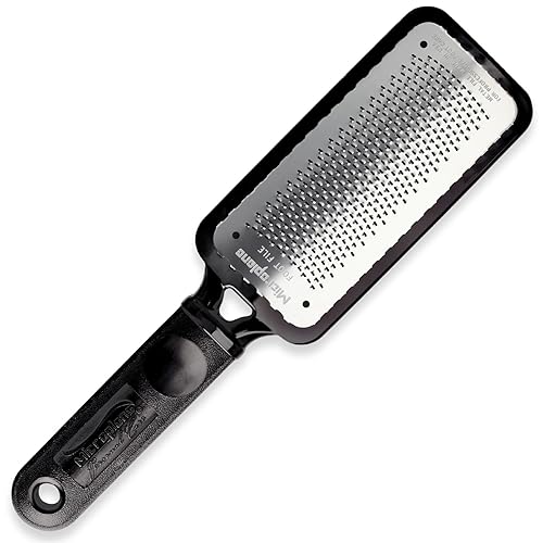 Microplane Colossal Foot File - Stainless Steel Callus Remover & Gentle Foot Scrubber, Black