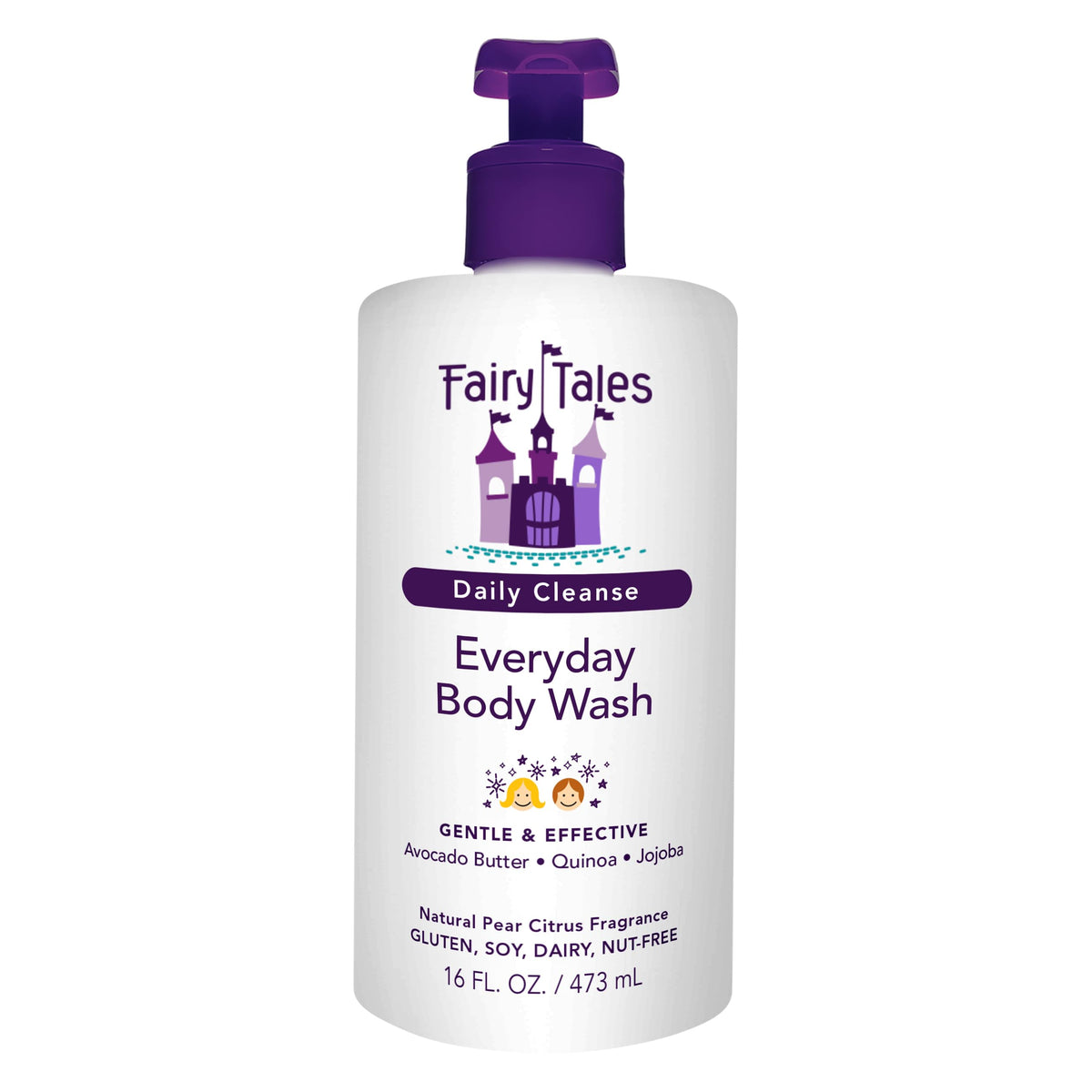 Fairy Tales Daily Cleanse Kids Body Wash - 16Oz (2 Pack) - Gentle, No Harsh Chemicals