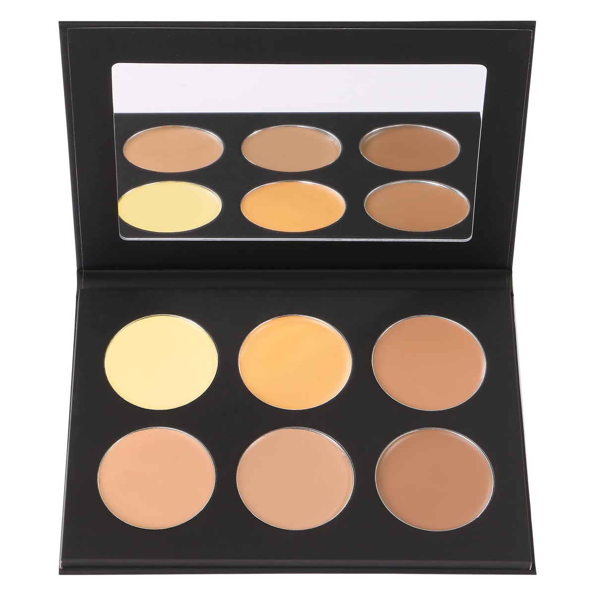 Vodisa 6 Colour Makeup Contour Palette - Creamy Concealer Kit For Face Highlighting (01 Light)