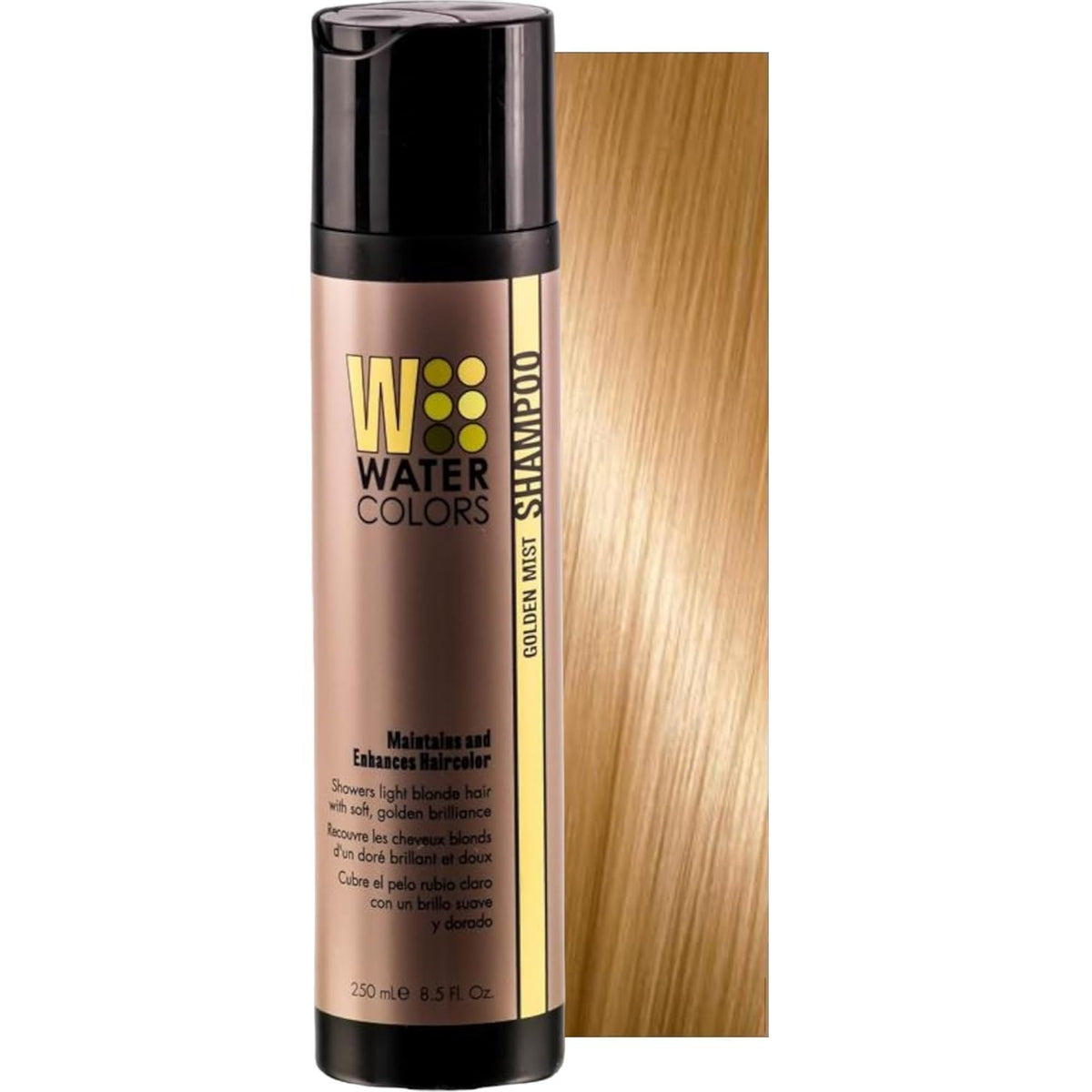 Watercolors Golden Mist Color Depositing Shampoo, 8.5 Oz - Sulfate & Paraben Free