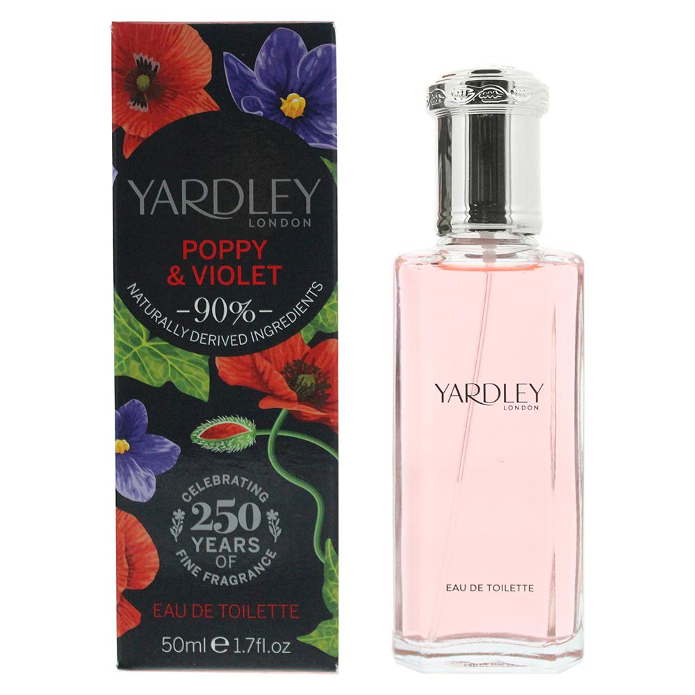 Yardley London Poppy And Violet Eau De Toilette 50Ml - Floral Pink Perfume For Women