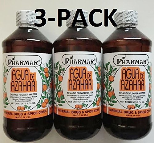 Pharmark Agua De Azahar 8 Oz. Orange Flower Water - 3-Pack Of Natural Floral Essence