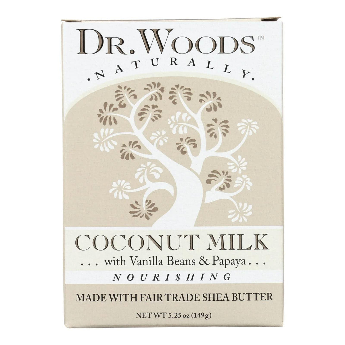 Dr. Woods Coconut Milk Shea Butter Soap - 5.25 Oz - Moisturizing & Nourishing Cleanser