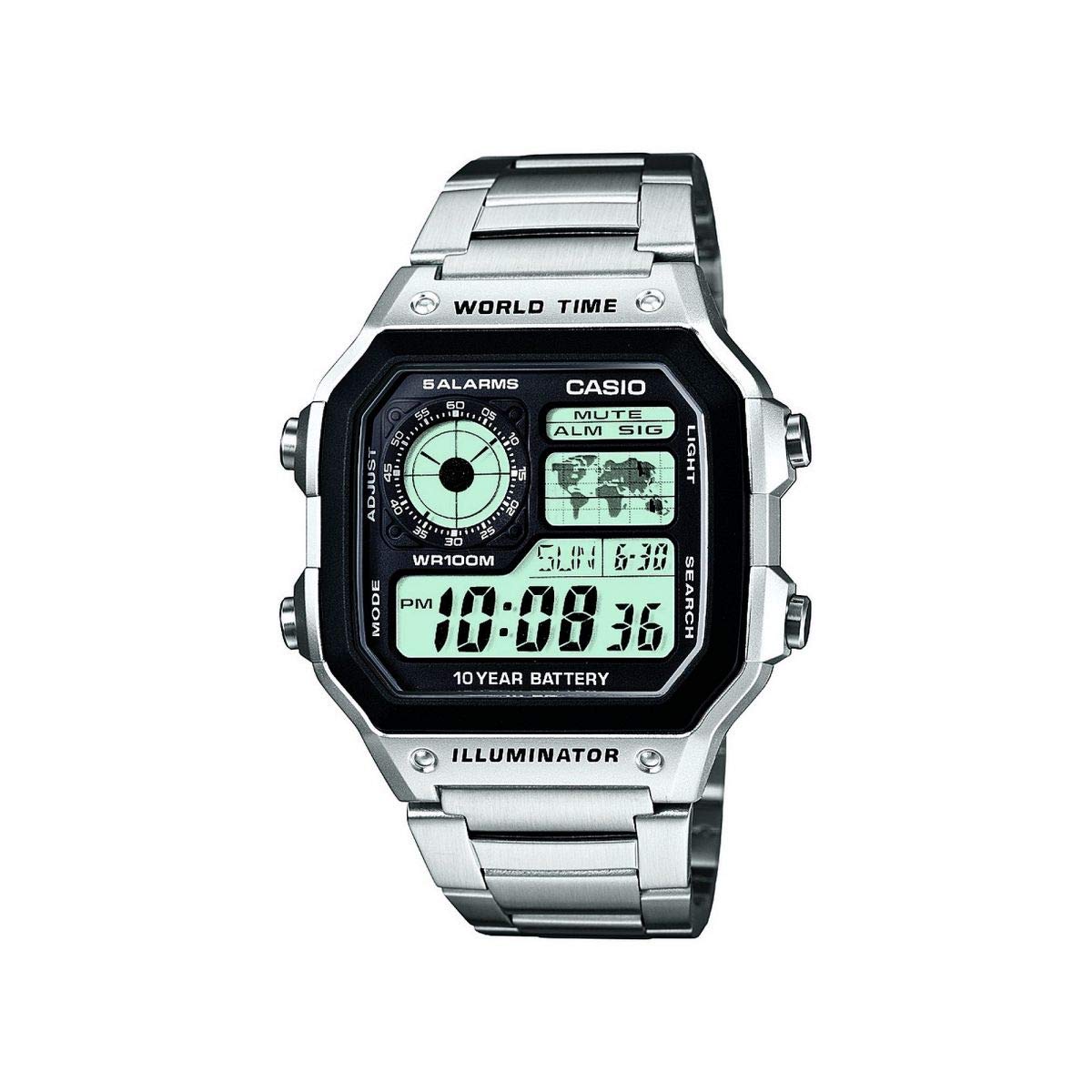 Casio Men'S Silver Watch Ae-1200Whd-1Avef - Stylish, Durable Design For Everyday Wear