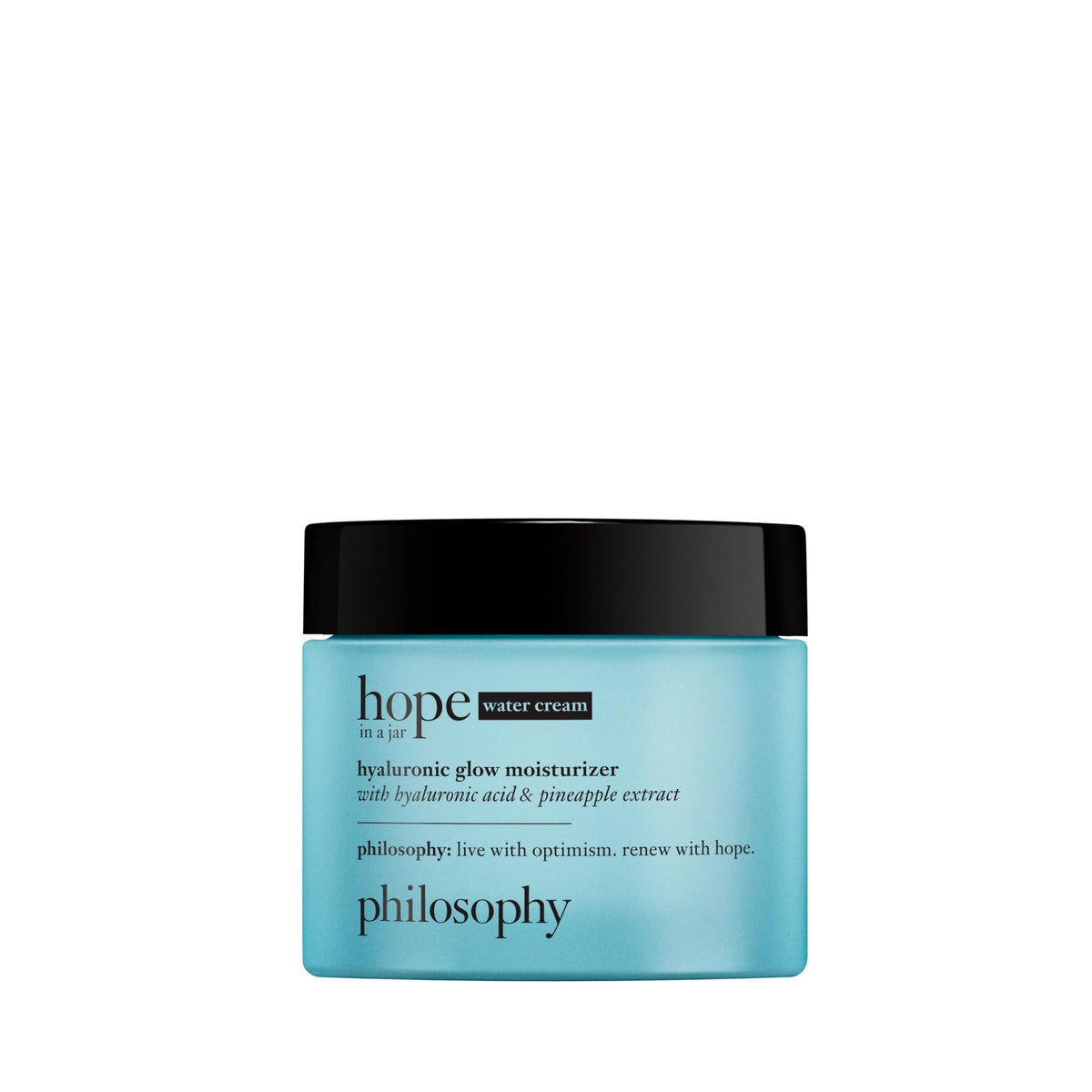 philosophy hope in a jar hyaluronic glow water cream face moisturizer  with hyaluronic acid  pineapple extract  provides 72h