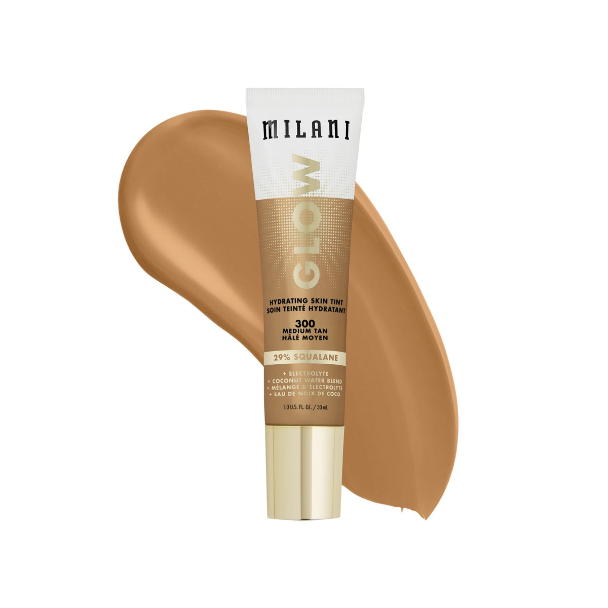 Milani Glow Hydrating Skin Tint - Medium Tan, 1 Fl Oz | Lightweight, Dewy Finish Makeup