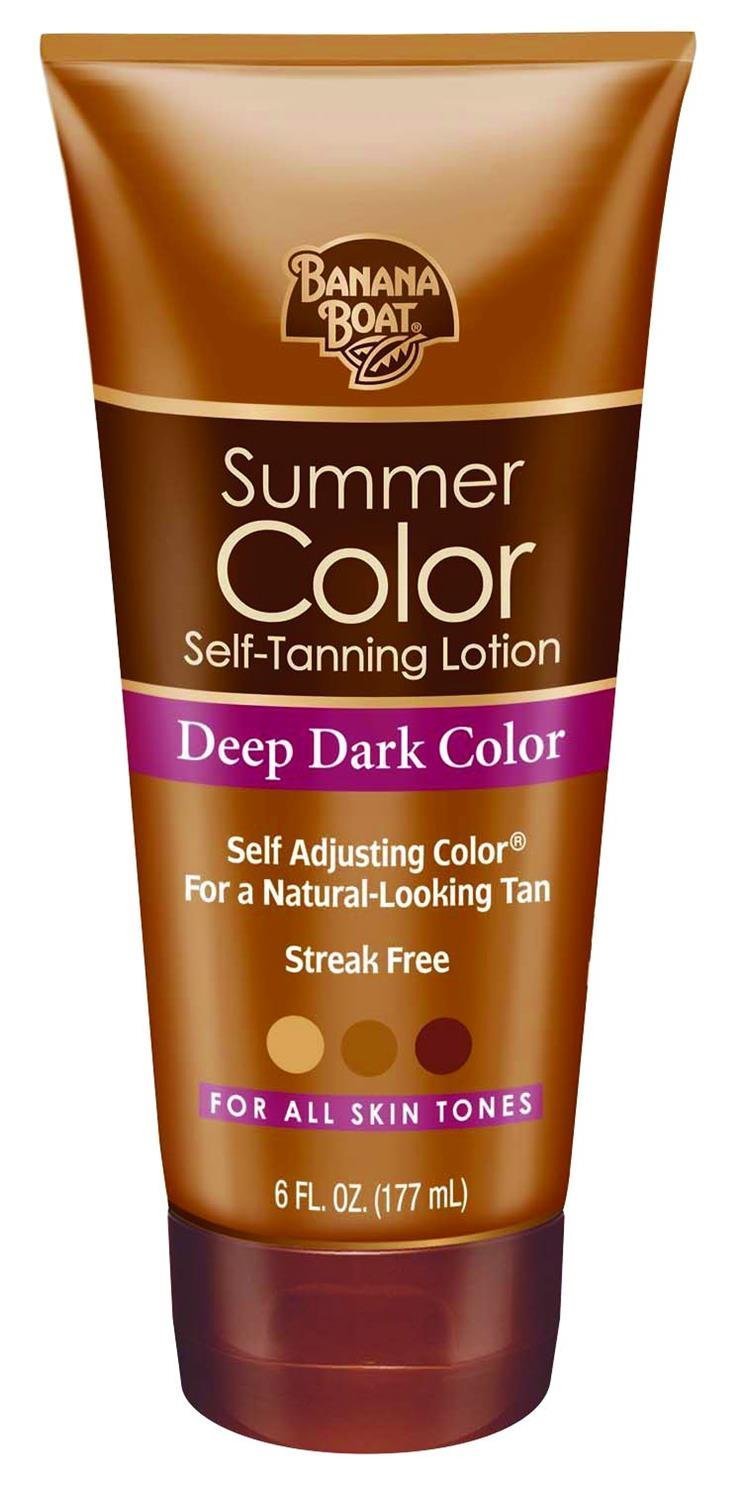 Banana Boat Self Tanning Lotion, 6Oz - Deep Dark Color, Gradual Sunless Tanner, Pack Of 3