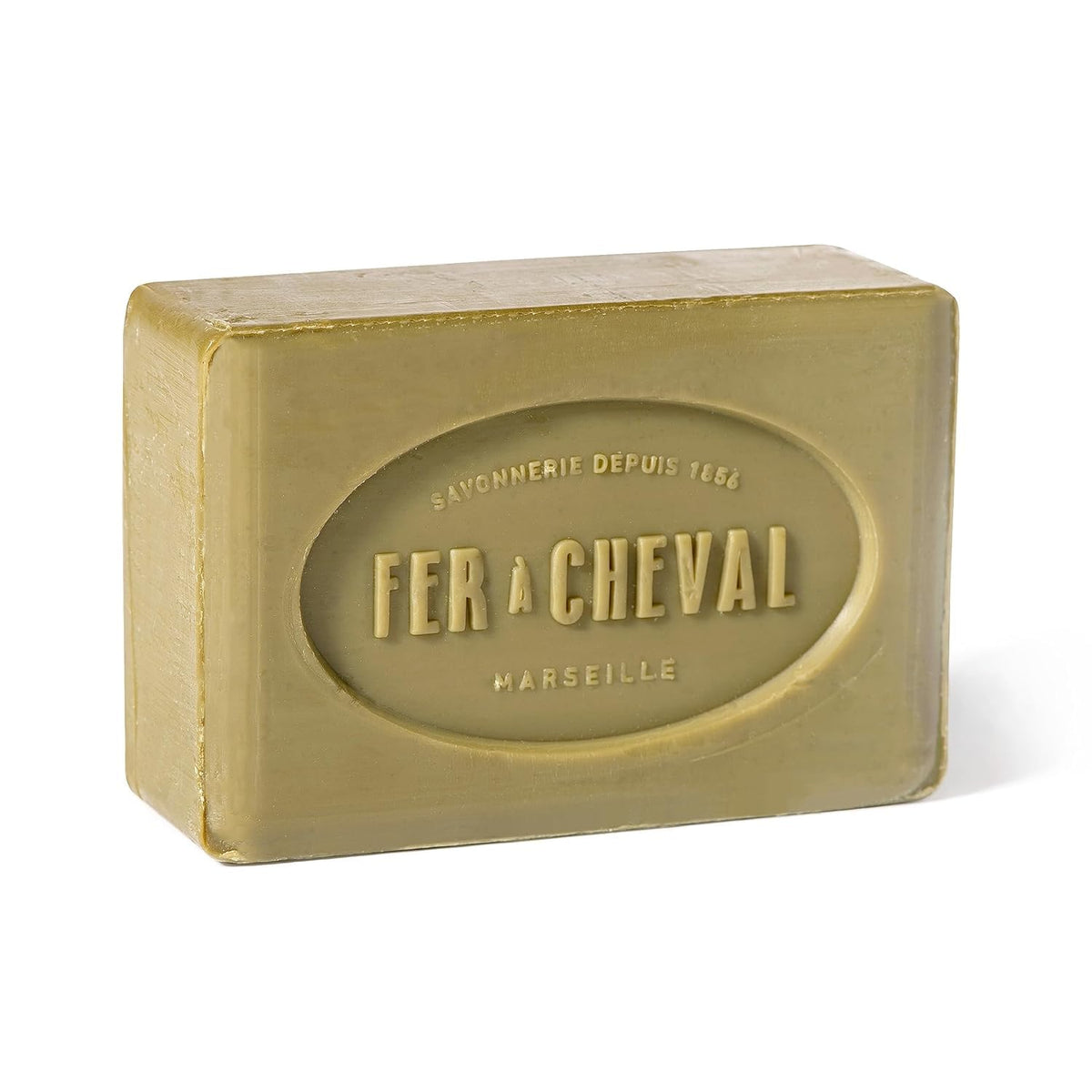 Fer À Cheval Pure Olive Soap Bar - Hypoallergenic French Marseille Soap (250G/8.82Oz)