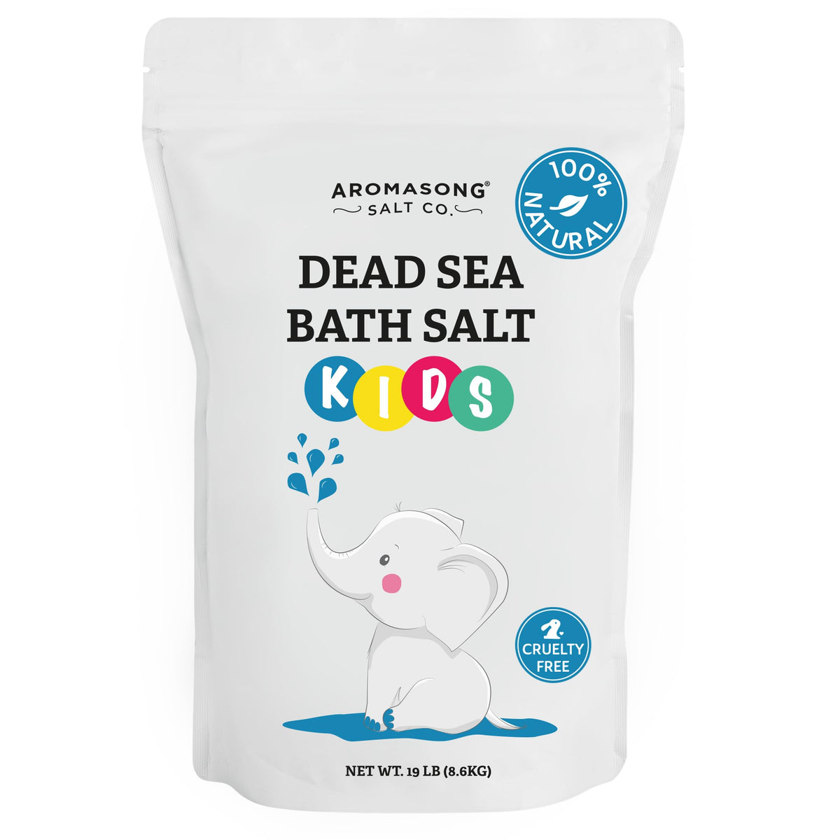 Aromasong Dead Sea Salt Bath Soak For Kids, 19 Lbs, 100% Pure & Natural, Fine Grain