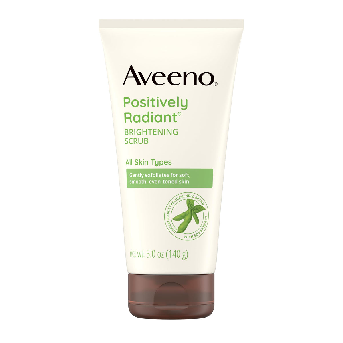 Aveeno Positively Radiant Exfoliating Facial Scrub, 5 Oz - Brightening, Oil-Free, Hypoallergenic