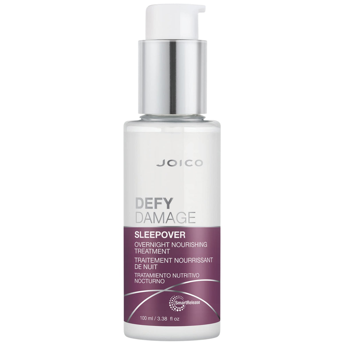 Joico Defy Damage Sleepover Treatment - Overnight Nourishing, No Rinse, Strengthens & Softens, 3.38 Oz