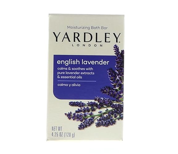 Yardley English Lavender Bath Bar, 4Oz (2 Count) - Soothing Lavender Scented Soap