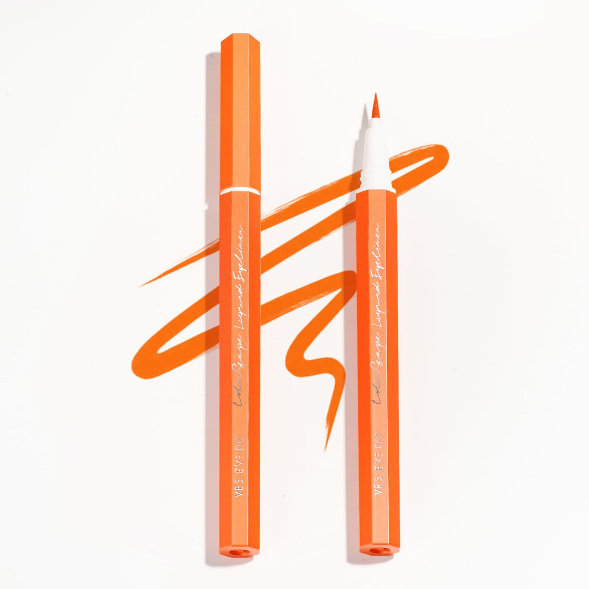 Yes.Eye Do Ultra Fine Felt Tip Orange Liquid Eyeliner - Long Lasting, High Pigment, Water Removable