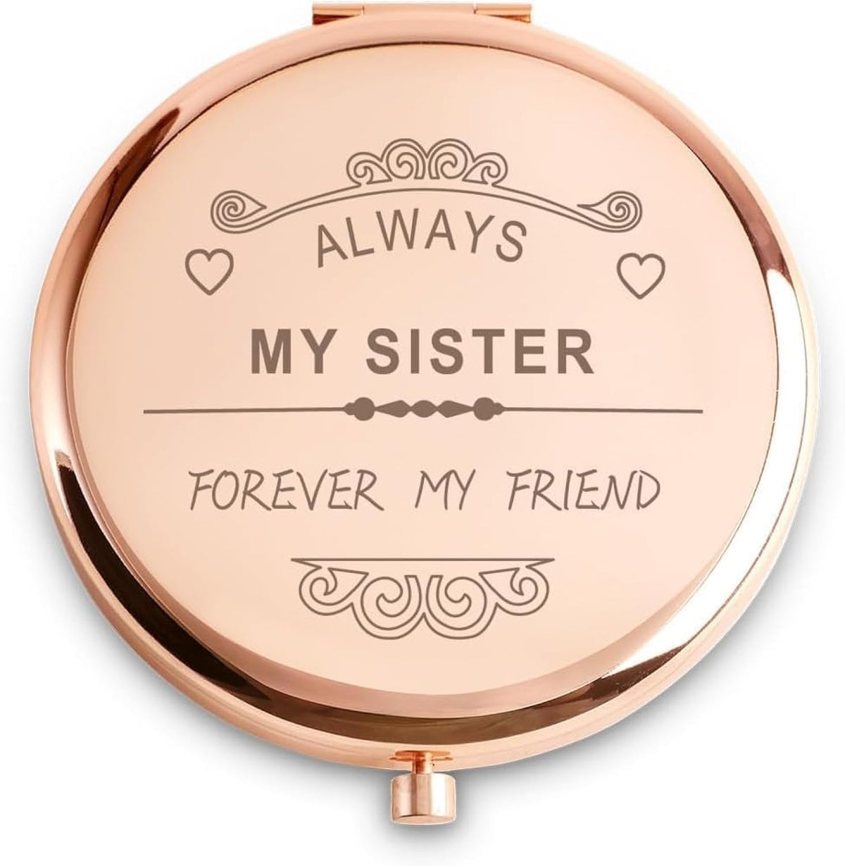 Coyoal Engraved Compact Mirror For Women - Unique Friendship Gift For Sister, Bestie, Birthday