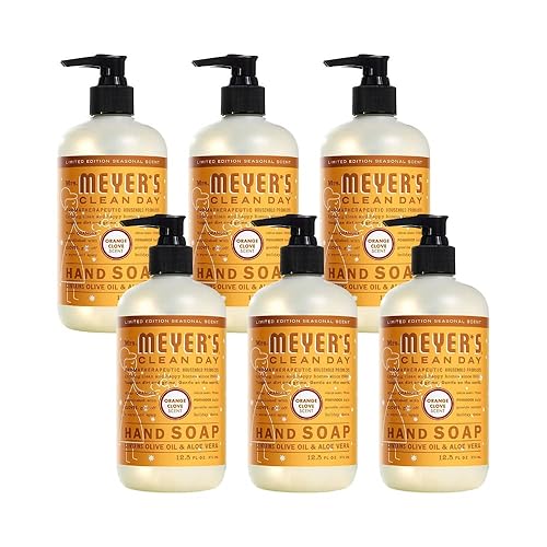 Mrs. Meyers Clean Day Liquid Hand Soap, Orange Clove, 12.5 Oz, Pack Of 6