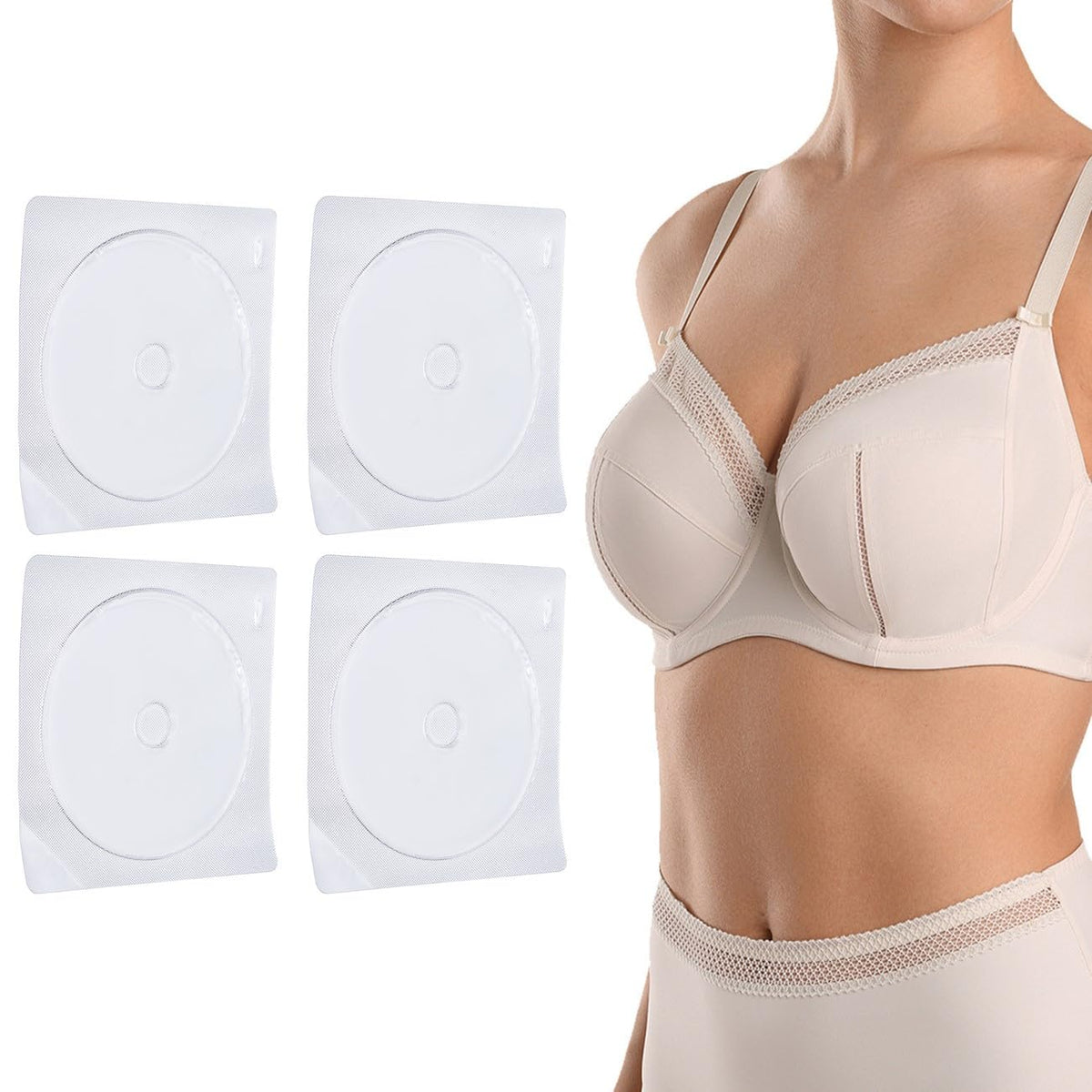 Yuyte Breast Lift Patches - Collagen Moisturizing Pads For Sagging Breast Enlargement, 4 Pieces