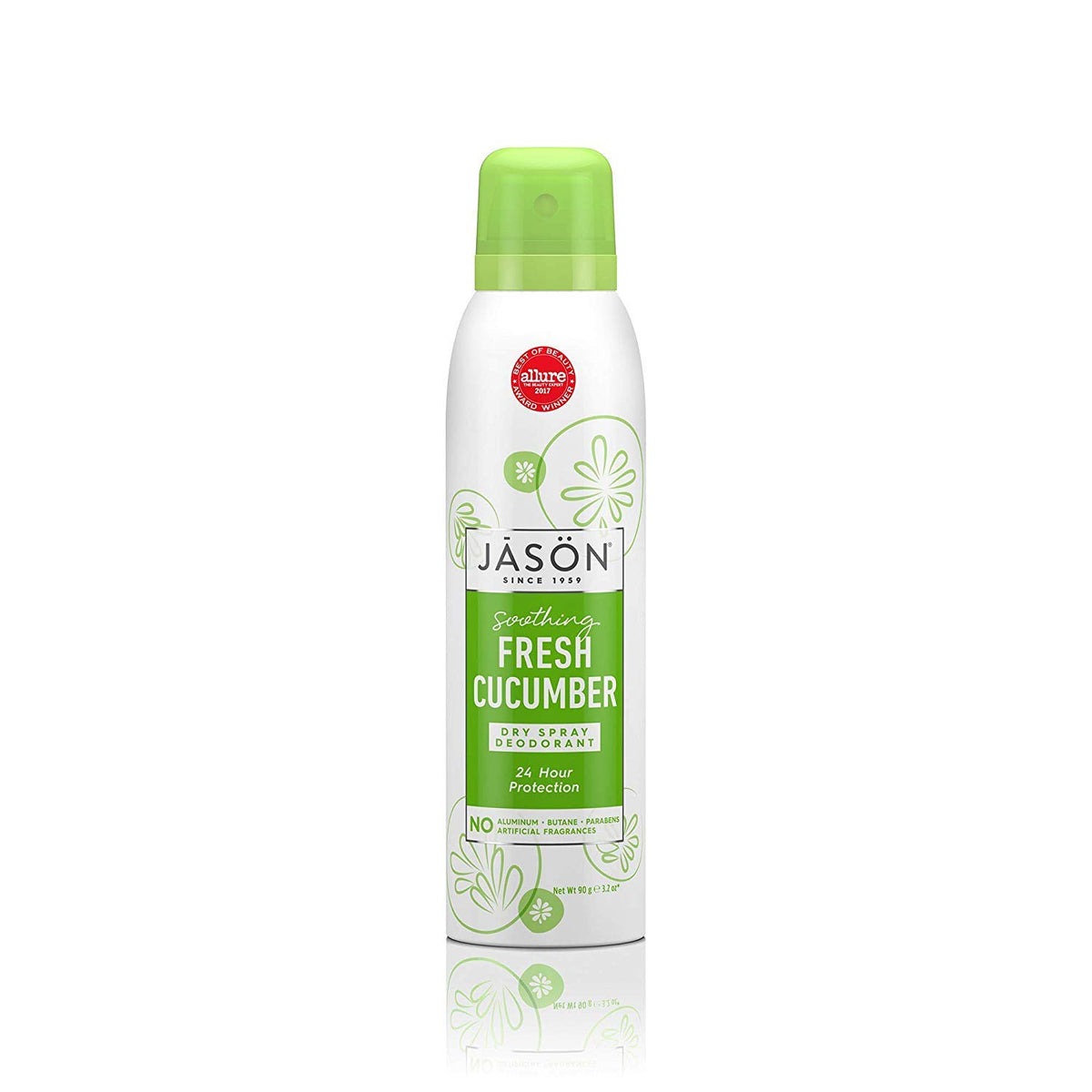 Jason Dry Spray Deodorant, Fresh Cucumber, 3.2 Oz - Soothing & Long-Lasting Protection