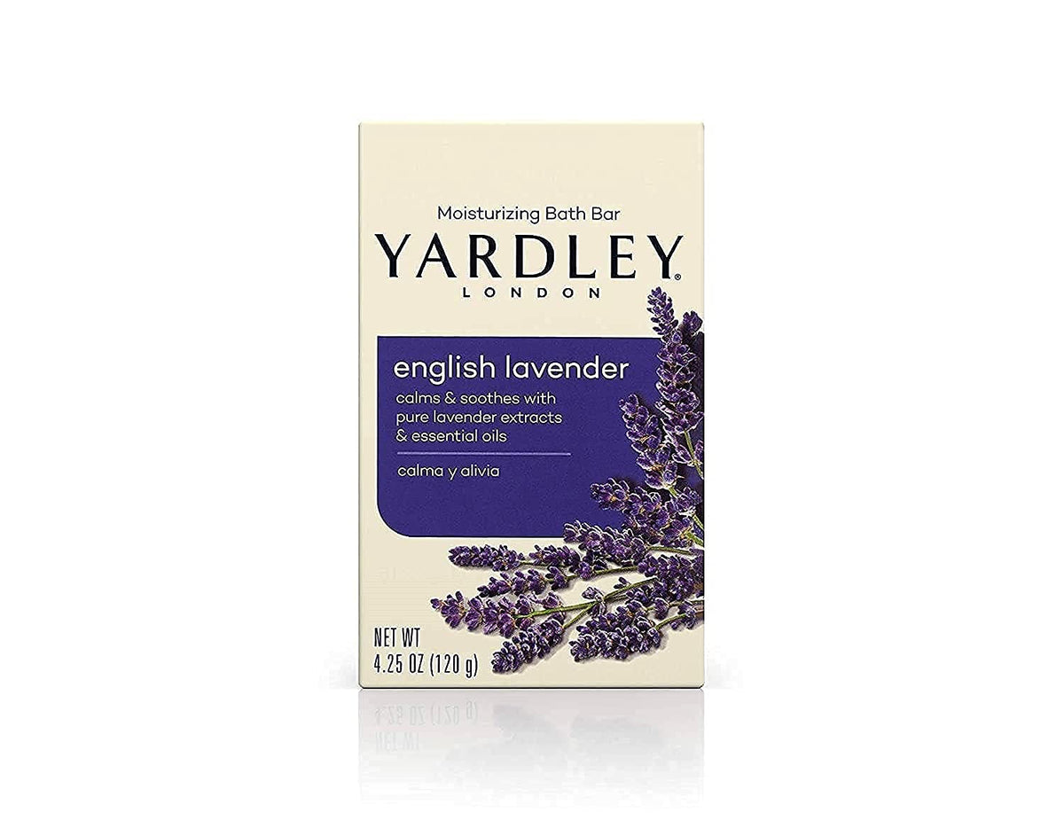 Yardley London English Lavender Soap Bar With Essential Oils, 4.25 Oz, Pack Of 3