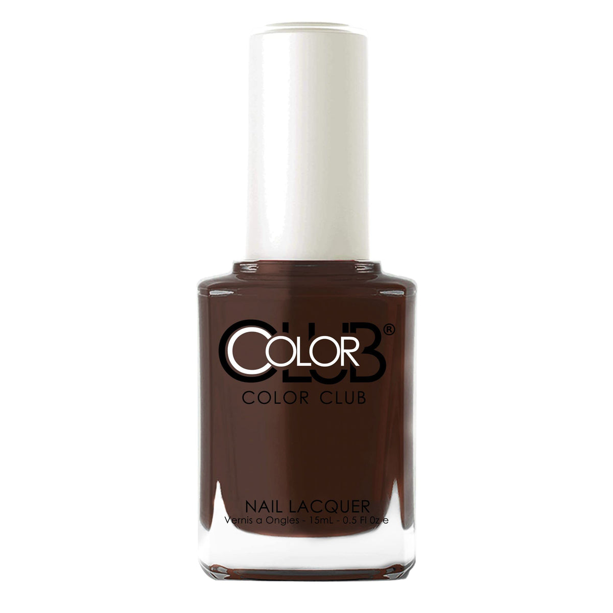 Color Club Nail Lacquer - Cup Of Cocoa Dark Brown, 0.5 Fl Oz, Long-Lasting Finish