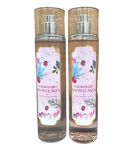 Bath & Body Works Strawberry Snowflakes Fragrance Gift Set - 2 Pack, 0.5 Fl Oz