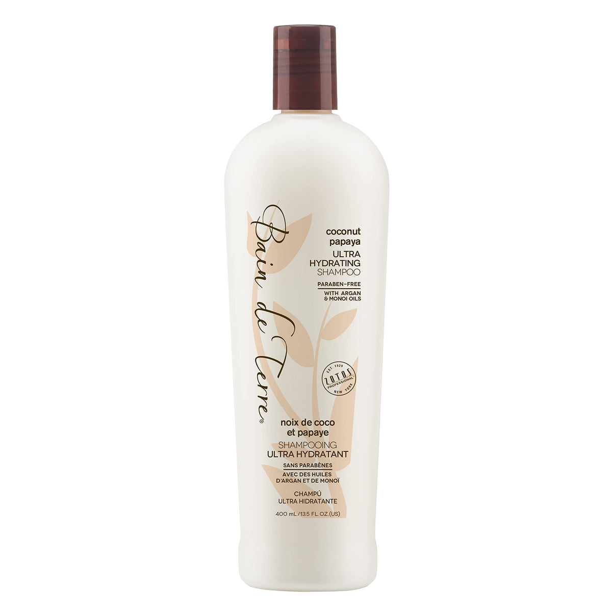 Bain de Terre Ultra Hydrating Shampoo  Coconut Papaya  Overly Dry  Damaged Hair  Argan  Monoi Oils  Paraben Free  135 Fl 