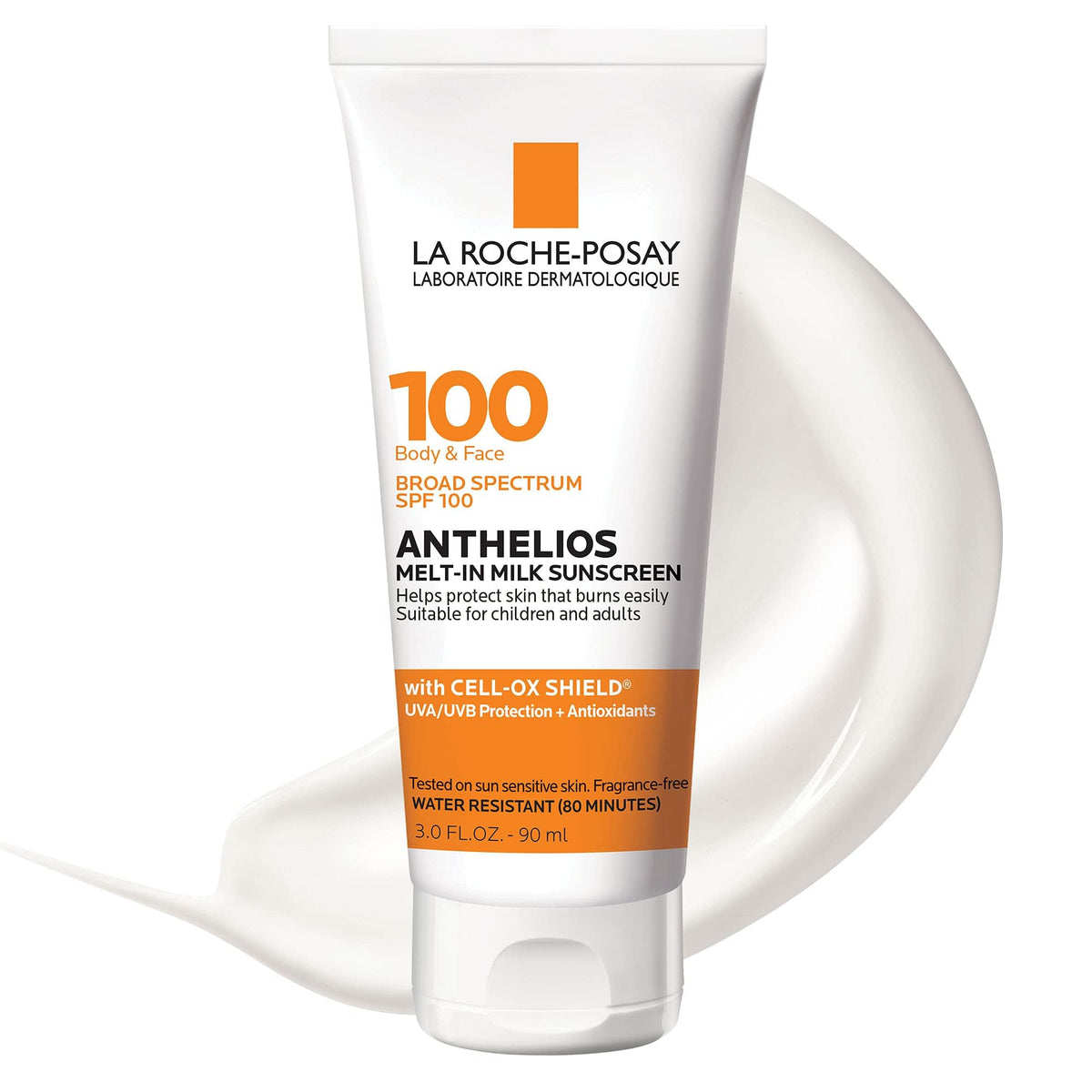 La Roche-Posay Anthelios Spf 100 Melt-In Milk Sunscreen For Face & Body, Oil-Free, 3 Fl Oz