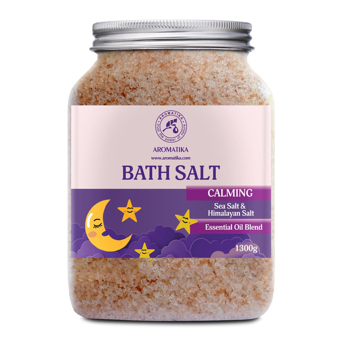 Calming Bath Salts 46 Oz - Aromatika Sandalwood & Lavender - Relaxing Aromatherapy For Sleep