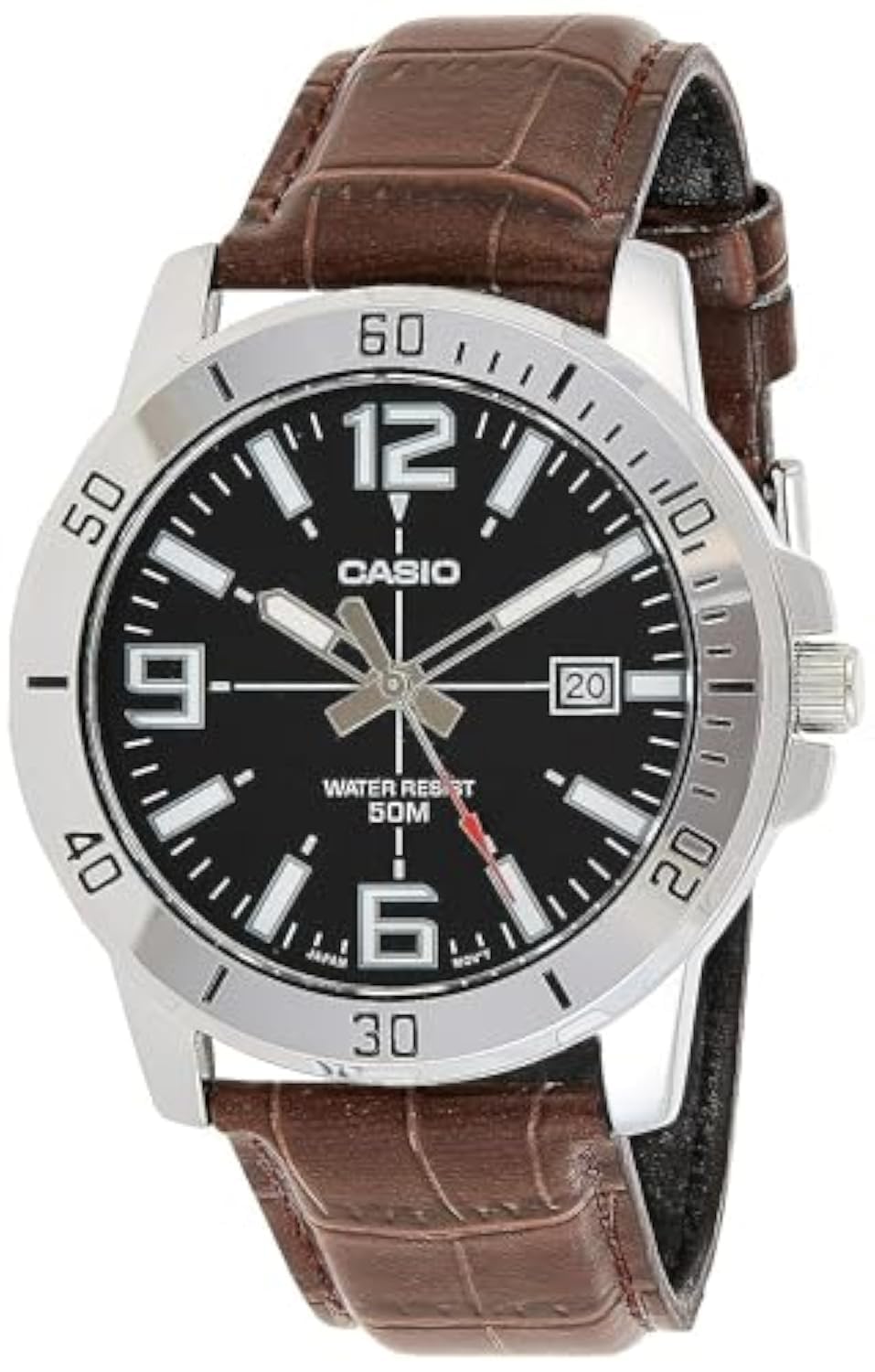 Casio Mtp-Vd01L-1Bv Men'S Black Dial Stainless Steel Casual Sport Watch