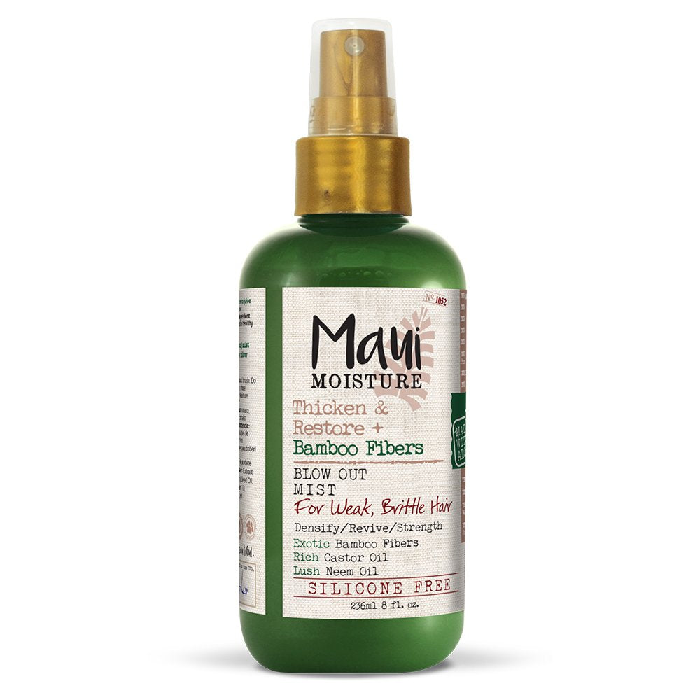 Maui Moisture Thicken & Restore Volumizing Blow Out Mist for Curly Hair, 8 Fl Oz